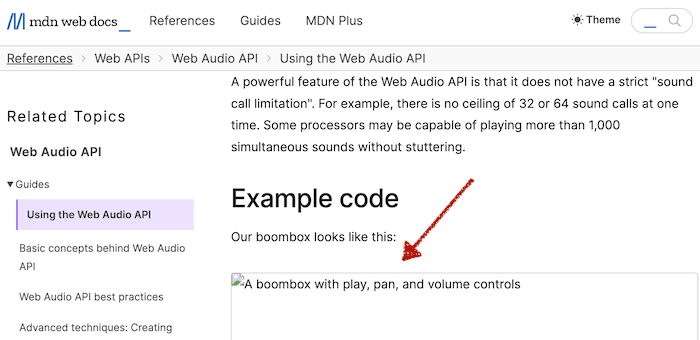 missing image on mdn webpage