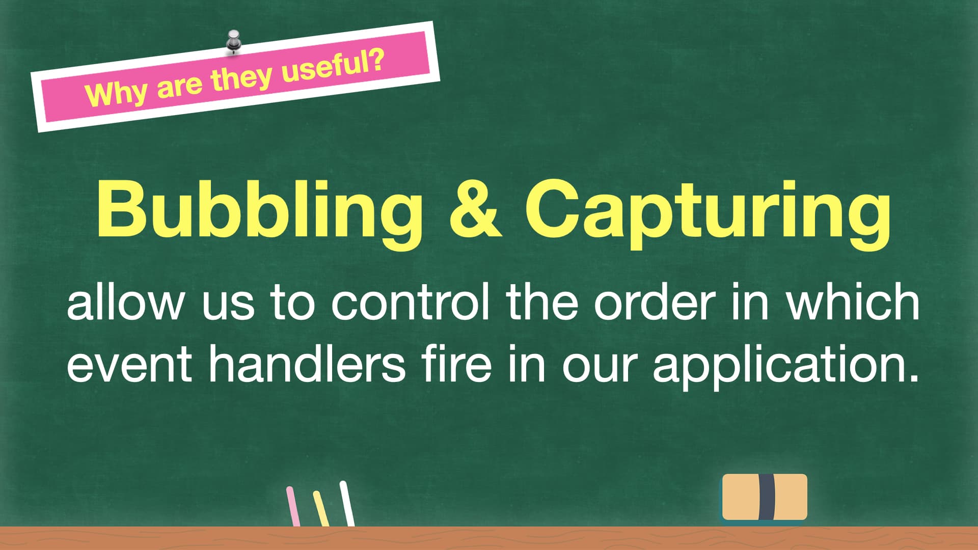 definition of the JavaScript DOM terms bubbling and capturing