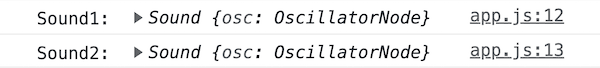 viewing two separate instances of a JavaScript class in the console