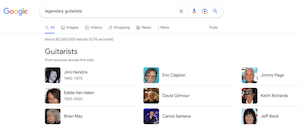 google search results for legendary guitarists